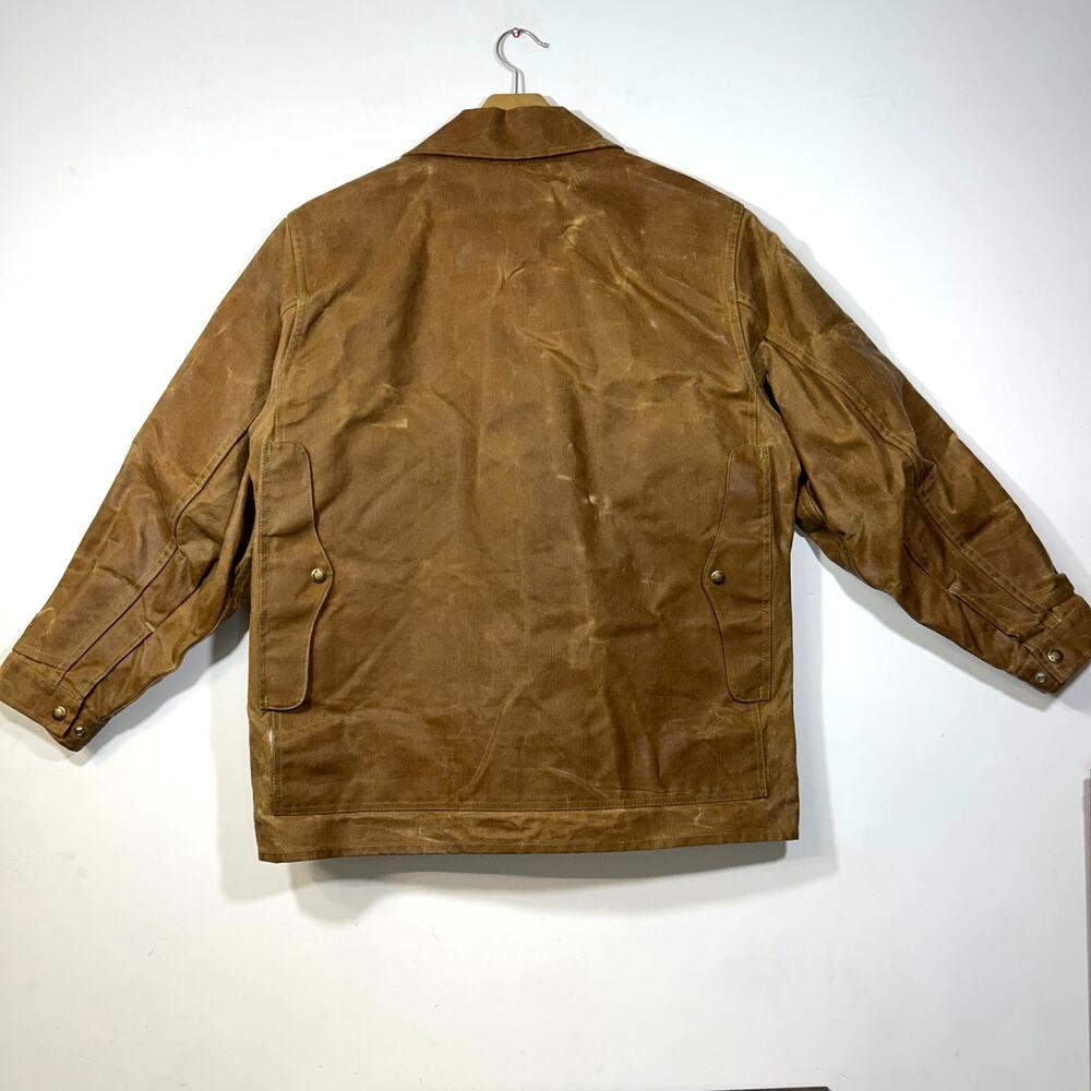 CC Filson Tin Cloth Cruiser Jacket Coat Mens 44 Large Brown Made in USA - Picture 3 of 9